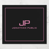 Benutzerdefiniertes, modernes, einfaches Template  Schaumweinetikett (Einzelnes Label)