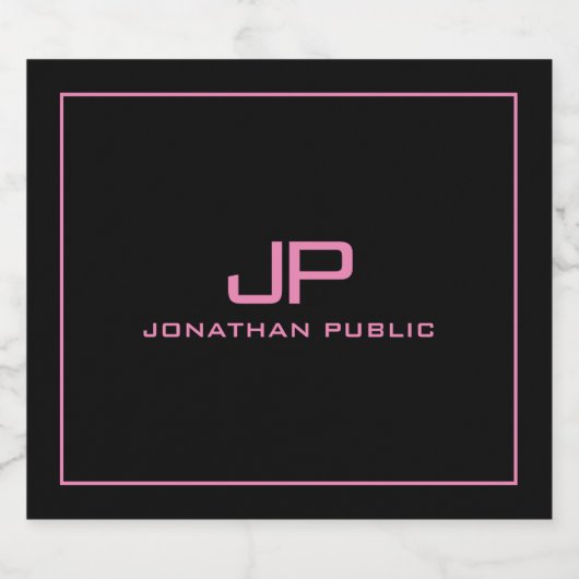 Benutzerdefiniertes, modernes, einfaches Template  Schaumweinetikett (Einzelnes Label)