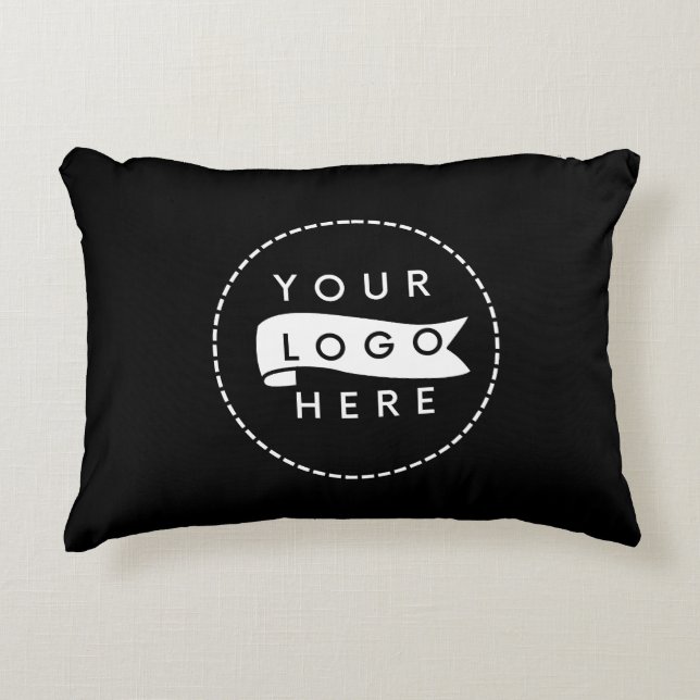 Benutzerdefiniertes modernes Firmenlogo Dekokissen (Vorderseite)
