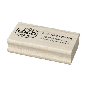 Benutzerdefiniertes, modernes Firmenlogo Gummistempel