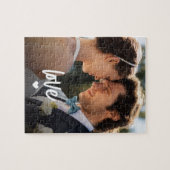 Benutzerdefiniertes modernes Foto-Liebe-Script-Paa Puzzle (Horizontal)