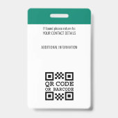 Benutzerdefiniertes modernes Foto-Logo Mid Green Ausweis (Rückseite)