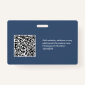 Benutzerdefiniertes modernes ID Card Einfaches QR  Ausweis (Rückseite)