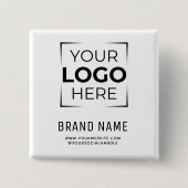 benutzerdefiniertes modernes Logo Geschäft gebrand Button (Vorderseite)