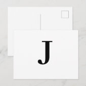 Benutzerdefiniertes modernes minimalistisches Alph Postkarte (Vorne/Hinten)
