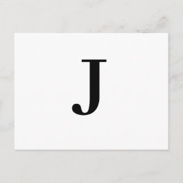 Benutzerdefiniertes modernes minimalistisches Alph Postkarte