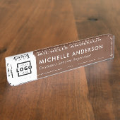 Benutzerdefiniertes, modernes Minimalistisches Fir Namensplakette (Seite)