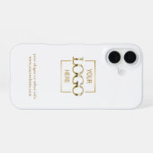 Benutzerdefiniertes modernes minimalistisches Logo iPhone 16 Hülle (Rückseite (Horizontal))