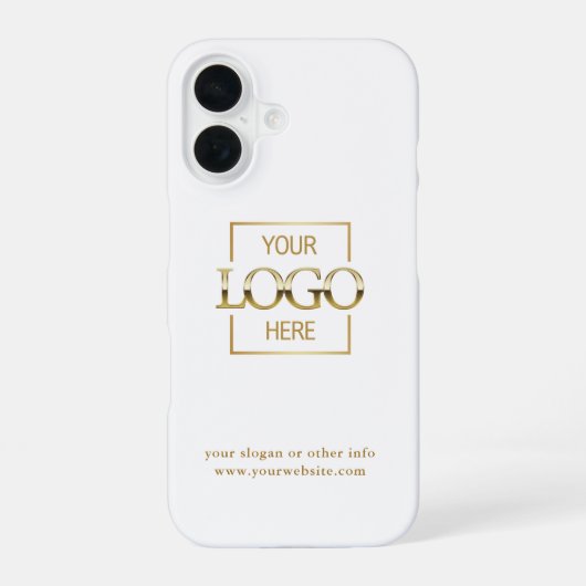 Benutzerdefiniertes modernes minimalistisches Logo iPhone 16 Hülle (Rückseite)