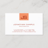 Benutzerdefiniertes, modernes, Minimalistisches Vo Visitenkarte (Rückseite)