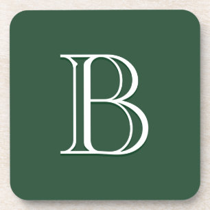 Benutzerdefiniertes modernes Monogramm Anfangsbuch Getränkeuntersetzer