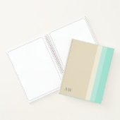 Benutzerdefiniertes modernes Monogramm Beige Sand Notizblock (Innenseite)