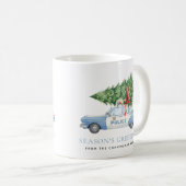 Benutzerdefiniertes modernes Polizeibeamter Weihna Kaffeetasse (VorderseiteRechts)