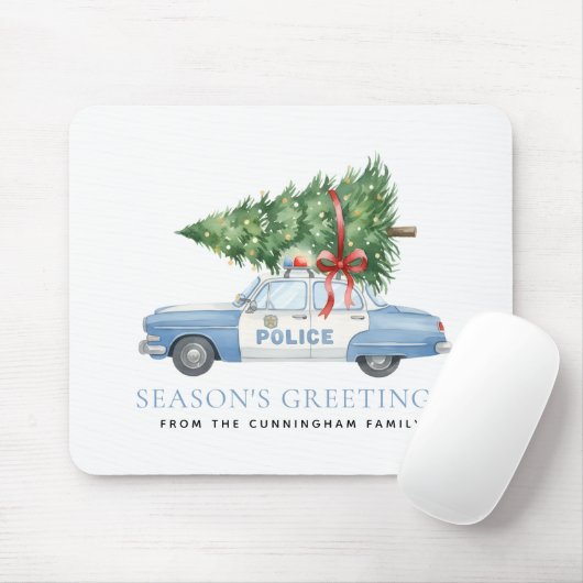 Benutzerdefiniertes modernes Polizeibeamter Weihna Mousepad (Mit Mouse)