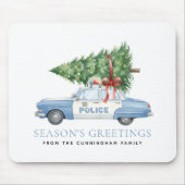 Benutzerdefiniertes modernes Polizeibeamter Weihna Mousepad (Vorne)