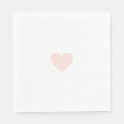 Benutzerdefiniertes Modernes Rosa Herz Serviette (Vorderseite)