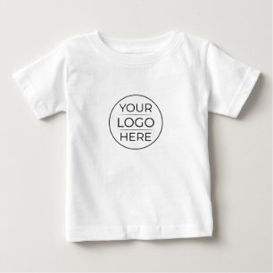Benutzerdefiniertes modernes rundes Geschäftslogo Baby T-shirt