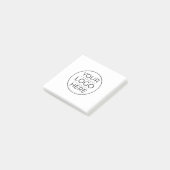 Benutzerdefiniertes modernes rundes Geschäftslogo Post-it Klebezettel (angewinkelt)