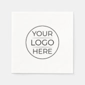 Benutzerdefiniertes modernes rundes Geschäftslogo Serviette (Vorderseite)