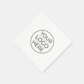 Benutzerdefiniertes modernes rundes Geschäftslogo Serviette (Ecke)