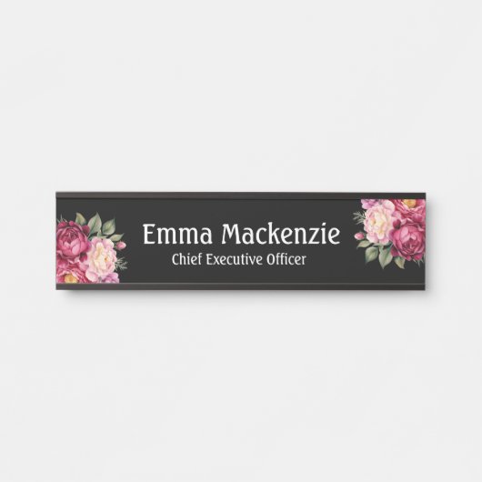 Benutzerdefiniertes modernes Schild mit Blumenbeze (Vorderseite )