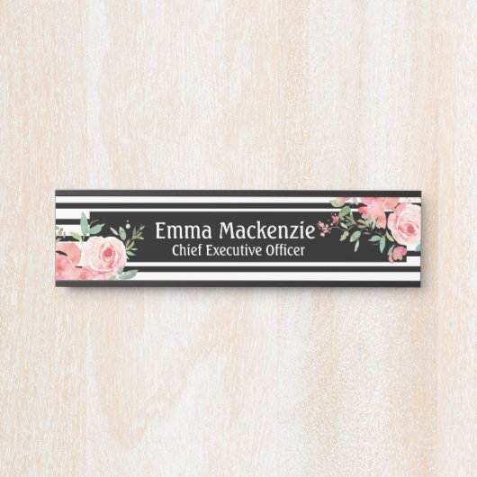 Benutzerdefiniertes modernes Schild mit Blumenbeze (Vorderseite )