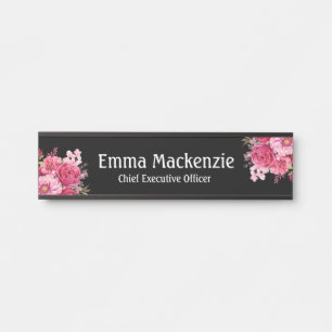 Benutzerdefiniertes modernes Schild mit Blumenbeze