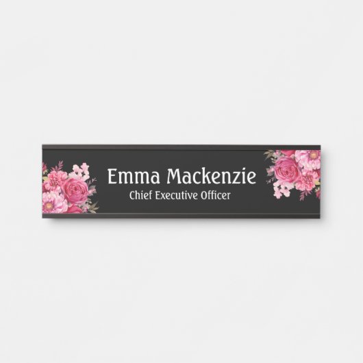 Benutzerdefiniertes modernes Schild mit Blumenbeze (Vorderseite )