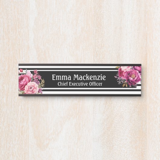 Benutzerdefiniertes modernes Schild mit Blumenbeze (Vorderseite )