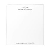 Benutzerdefiniertes, modernes schwarzes Skript: Ei Notizblock (Vorderseite)