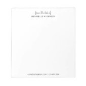 Benutzerdefiniertes modernes schwarzes Skript vom  Notizblock (Vorderseite)