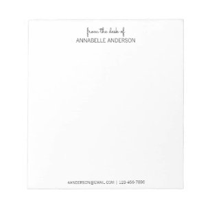 Benutzerdefiniertes modernes schwarzes Skript vom  Notizblock