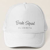 Benutzerdefiniertes modernes Skript Braut Squad Br Truckerkappe (Vorderseite)
