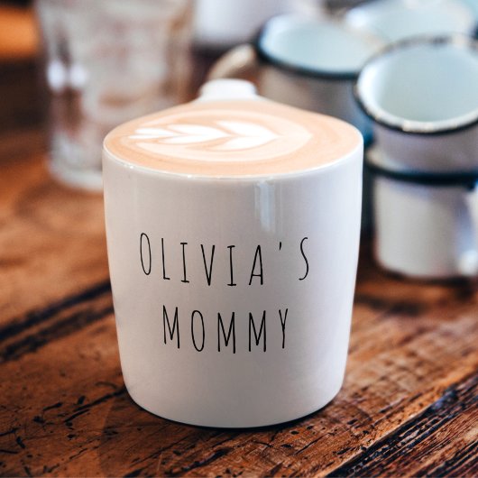 Benutzerdefiniertes MOMMY-Foto und Namensgeschenk Espressotasse
