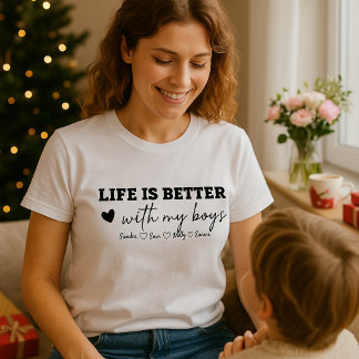 Benutzerdefiniertes Moms-Shirt mit Kindernamen | H T-Shirt