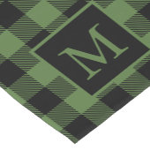 Benutzerdefiniertes Monogram Black Green Buffalo K Kurzer Tischläufer (Ecke)