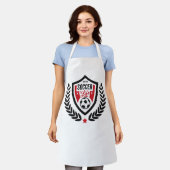 Benutzerdefiniertes Monogram-Fußballlogo Schürze (Getragen)