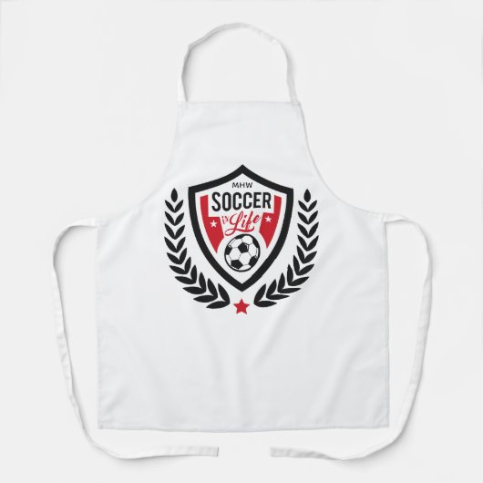 Benutzerdefiniertes Monogram-Fußballlogo Schürze (Vorderseite)