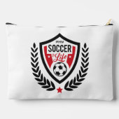 Benutzerdefiniertes Monogram-Fußballlogo Zubehörtasche (Rückseite)