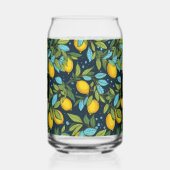 Benutzerdefiniertes Monogram-Lemon-Muster Dosenglas (Links)
