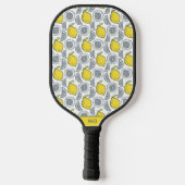 Benutzerdefiniertes Monogram-Lemon-Muster Pickleball Schläger (Rückseite)