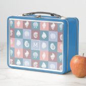 Benutzerdefiniertes Monogram Seashells Muster Metall Brotdose (Beispiel)