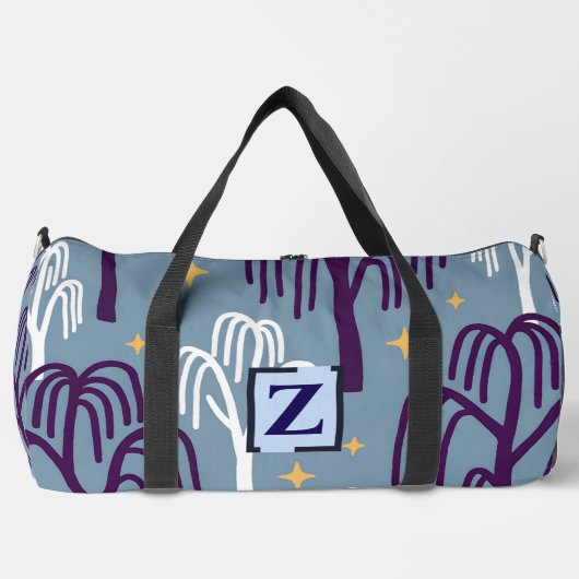 Benutzerdefiniertes Monogram Willow Tree Muster La Duffle Bag (Vorderseite)