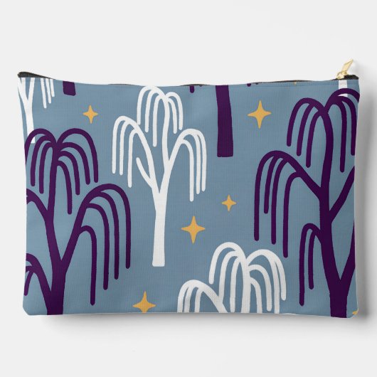 Benutzerdefiniertes Monogram Willow Tree Muster Zubehörtasche (Rückseite)