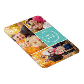 Benutzerdefiniertes Monogramm 3-Foto-Magnet Magnet (Rechte Seite)