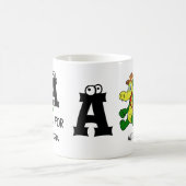 Benutzerdefiniertes Monogramm A ist für das komisc Kaffeetasse (Mittel)