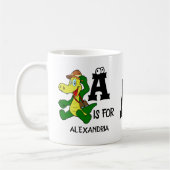 Benutzerdefiniertes Monogramm A ist für das komisc Kaffeetasse (Links)