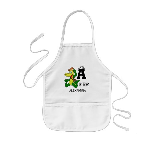Benutzerdefiniertes Monogramm A ist für das komisc Kinderschürze (Vorne)