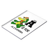 Benutzerdefiniertes Monogramm A ist für das komisc Notizblock (Linke Seite)