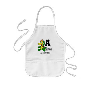 Benutzerdefiniertes Monogramm A steht für Alligato Kinderschürze